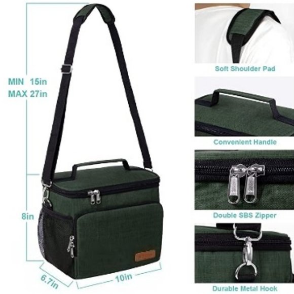 FLAPI Double Cooler Insulated Lunch Bag 71osfT3SjgL._AC_UY350_.jpg main image 2